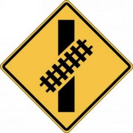 Accuform RAIL SIGN SKEWED CROSSING 30 X FRW532RA FRW532RA